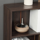 HOMCOM Wood Small Bookshelf 2 Tier Storage Rack - Walnut-Net Weight: 17.6 