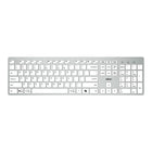 Adesso EasyTouch 730 Slim USB Keyboard with Built-In Hub - Canadian Bilingual English/French Layout - White-Slim, low-profile keyboard design