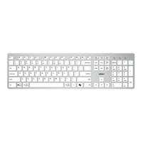 Adesso EasyTouch 730 Slim USB Keyboard with Built-In Hub - Canadian Bilingual English/French Layout - White-Slim, low-profile keyboard design