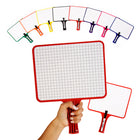 KleenSlate Blank/Lined 2-Sided Rectangular Dry Erase Paddles with Markers - Set of 10-Easy to clean and store and great for active learning