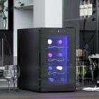 HOMCOM Freestanding Wine Cooler Refrigerator - 8 Bottle Capacity-Adjustable, removable racks cater to different bottle sizes