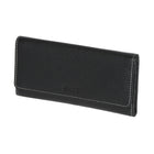 Roots Ladies Slim Clutch Wallet - Black-4 slot pockets