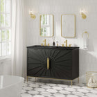 Modway Awaken 48" Double Sink Bathroom Vanity - Black-Ceramic Double Sink Basin
