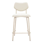 Zuo Zeal Counter Stool - Light Grey/Beige - Set of 4-Comfy polyester fabric and durable faux leather