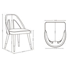 Manhattan Comfort Neda 20.87" Modern Velvet Upholstered Dining Chair - Grey-Upholstered in Luxurious Velvet with High Density Foam Padding