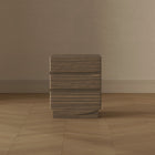 Manhattan Comfort Ardea 20" Contemporary 3-Drawer Nightstand - Walnut-30 Day Limited Manufacturer's Warranty