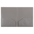 JAM Paper Plastic Two-Pocket School POP Folders, Assorted, 6/Pack (383EBAasst)-Medium Weight