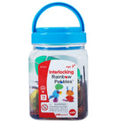 edxeducation Interlocking Rainbow Pebbles Mini Jar - Set of 72-Includes activity guide for learning ideas, and 12 adorable models are free online