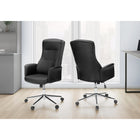 Monarch Specialties 7323 Ergonomic Leather-Look Office Chair - Black-9