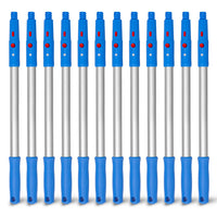 Gritt Commercial 20" Aluminum Pole - 12 Pack-Versatile functionality with a 3-in-1 click/lock adapter