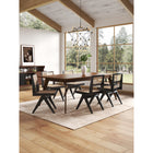 Manhattan Comfort Hamlet 17.64" Industry Chic Dining Chair - Black and Natural Cane - Set of 2-Fine Natural Cane Made from Authentic Wooden Rattan