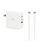 LBT Triple-Port Charger with 7' USB-C to C Cable-Features USB-C x2 & USB-A