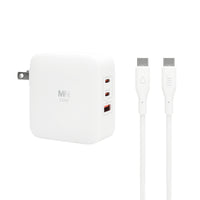 LBT Triple-Port Charger with 7' USB-C to C Cable-Features USB-C x2 & USB-A