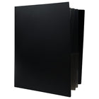 JAM Paper Heavy Duty Plastic Multi Pocket Folders - 10 Pocket Organizer - Black-Multiple Pocket Folders w/ Inner Pocket Sections | Colour: Black
