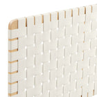 Modway Sparta Weave Wall-Mount Vegan Leather Queen Headboard - Natural Beige-French Wood Cleat