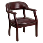 Flash Furniture Oxblood Vinyl Luxurious Conference Chair with Accent Nail Trim-Traditional Style