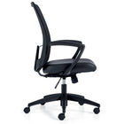 Offices to Go Adapt High Back Synchro-Tilter Office Chair with Fixed Loop Arms - Black-Tension adjustment allows you to rock comfortably, without heavy pushing, reducing muscle fatigue
