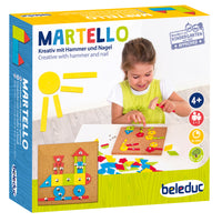 Beleduc Martello Game-Grab the hammer and the nails and let's go! Here you can place pictures on the cork boards.