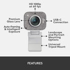 Logitech Creators StreamCam - Premium USB Webcam for PC and Mac - Off White-Fast USB-C connection: High-bandwidth USB-C connection ensures stable and reliable HD video quality for your gaming streams, YouTube videos, Zoom conferencing, Skype meetings, podcasting and more