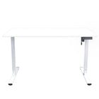 Ezywork 60" Electric Height Adjustable Standing Desk - White Frame / White Table Top-Weight Capacity: 154 lbs