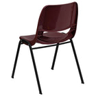 Flash Furniture HERCULES Series Burgundy Ergonomic Shell Stack Chair-Burgundy Plastic Seat and Back