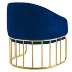 Modway Legacy Performance Velvet Armchair - Navy-Non-Marking Foot Glides