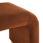 Modway Koda Performance Velvet Waterfall Stool - Brass/Rust-9