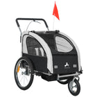 Aosom 2-in-1 Bike Trailer for Kids, Foldable Baby Stroller Carrier - Black-Robust steel frame keeps the structure stable and secure 