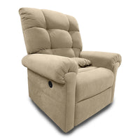 Journey Perfect Sleep Chair Deluxe Plus 2 Zone Heat Massage Microlux Recliner - Tan-Powered lift recliner design supports sitting, relaxing, reclining, and sleeping in one chair