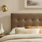 Modway Emily Stain-Resistant Performance Velvet Full Size Headboard - Taupe-Full Size Headboard