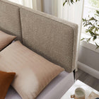 Modway Lindee Boucle Fabric Queen Headboard - Oatmeal-Boucle Fabric Upholstery