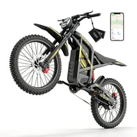 Gyrocopters ZX3 Electric Dirt Bike for Adults - Speed upto 60 kmph - PAS Range upto 161 km - Peak 2800W - 24" - Yellow-Unleash a ferocious 2800W peak motor screaming up to 60 km/h. Built to crush vertical inclines and tear up savage off-road tracks