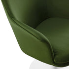 Modway Lippa Swivel Dining Performance Velvet Armchair - White Moss Green-9