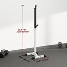 Soozier Adjustable Stable Power Squat Stand-12 adjustable levels on the tube the height can be adjusted between 41.3"-63" (105-160 cm) 