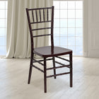 Flash Furniture HERCULES PREMIUM Series Mahogany Resin Stacking Chiavari Chair-Seat constructed of ultra-strong polycarbonate