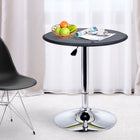 HOMCOM Round Bar Table, Easy Assembly for Home Bar, Small Dining Room - Black-Table can support up to 110 lb