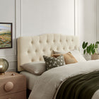Modway Annabel Premium Linen Blend Full Headboard - Linen-Wood Blend Frame