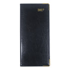 Brownline 2027 Executive Appointment Book Weekly Pocket Planner with Sewn Binding - 6-7/8" x 3-3/16" - Assorted Colours - Trilingual-Sewn binding with Aristo bonded leather hard cover