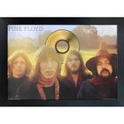 Frameworth Pink Floyd Sunset Print with Gold LP - Framed Print - 38.5" W x 27.5" H-Features Pink Floyd sunset artwork paired with an authentic gold LP record honouring the band's legendary multi-million selling discography