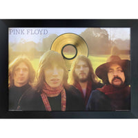 Frameworth Pink Floyd Sunset Print with Gold LP - Framed Print - 38.5" W x 27.5" H-Features Pink Floyd sunset artwork paired with an authentic gold LP record honouring the band's legendary multi-million selling discography