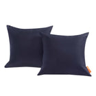 Modway Convene Outdoor Patio Pillow Set - Navy - Set of 2-Water & UV Resistant