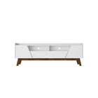 Manhattan Comfort Marcus 70.86" Mid-Century Modern TV Stand - White-Mid-Century Modern Free Standing TV Stand for Living Room and Bedroom use