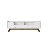Manhattan Comfort Marcus 70.86" Mid-Century Modern TV Stand - White-Mid-Century Modern Free Standing TV Stand for Living Room and Bedroom use