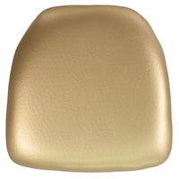 Flash Furniture Hard Gold Vinyl Chiavari Chair Cushion-Firm Chair Cushion