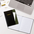 Cambridge Front Pocket Notebook - 8" x 6" - Green-Ribbon marker 