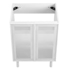 Modway Calla 24" Perforated Metal Bathroom Vanity Cabinet - White-8
