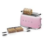 SMEG 4-slice Long Slot Retro Toaster - Pink-Get the best comfort with the automatic slices popup