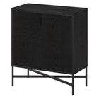 Hudson&Canal Brighton 28"W Accent Cabinet - Black Grain-Top weight capacity is 50 lbs, middle shelf can support 40 lbs, while lower shelf hold 50 lbs