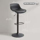 HOMCOM Adjustable Height Swivel Bar Stools - Black - 2 Pack-With 360° swivel and adjustable height, it facilitates easy social interaction anywhere
