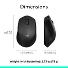 Logitech M280 Wireless Mouse - 3 Buttons - Black-8